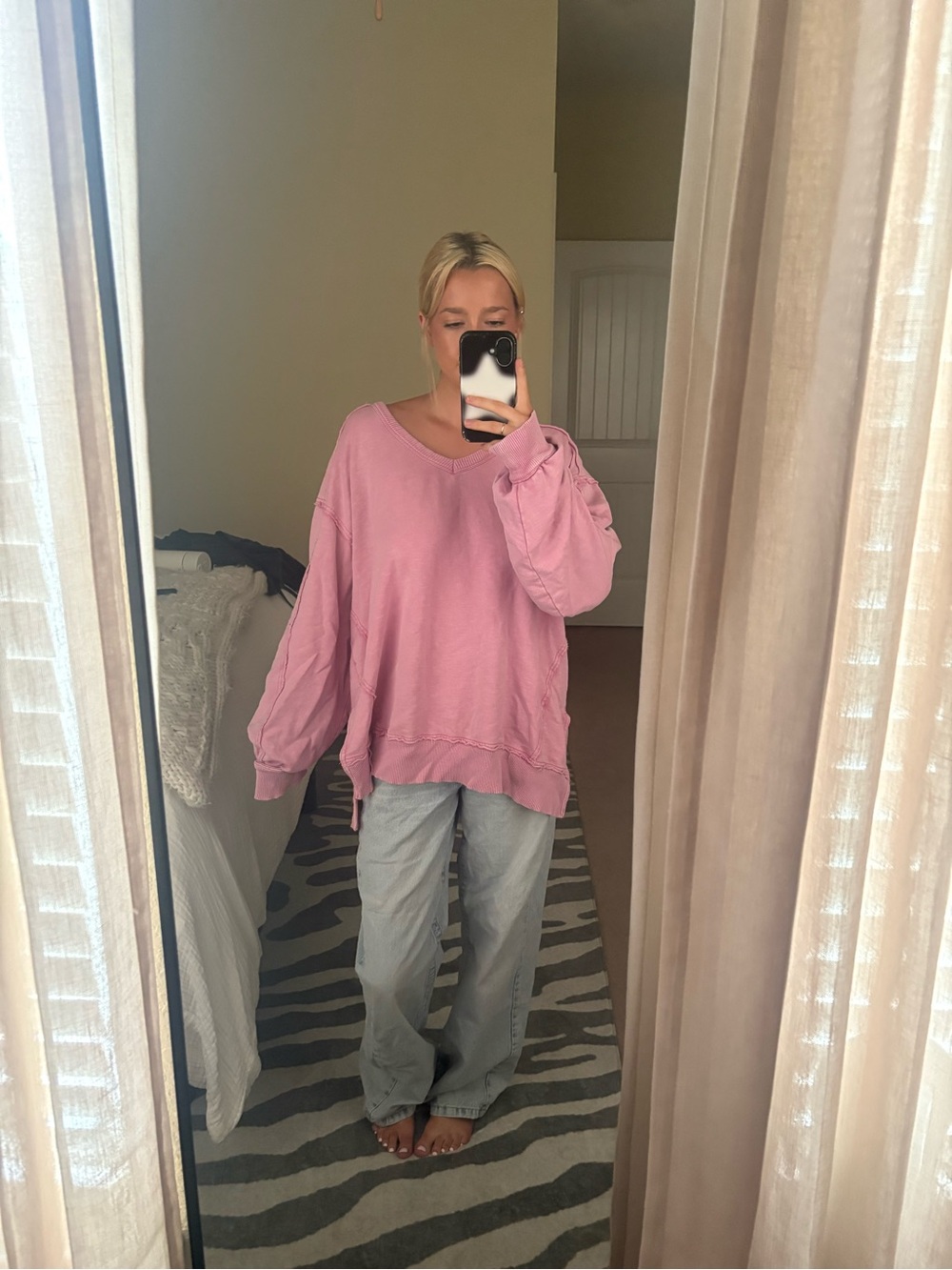 Pilcro Relaxed Pink Pullover Tank Top